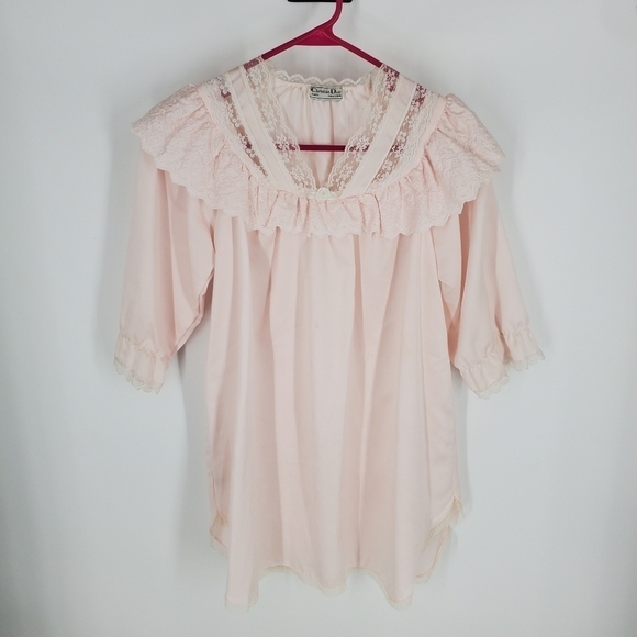 Christian Dior Vintage 100% Polyester Youth Nightgown Set Size 6 Pink - Picture 8 of 8